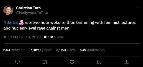 This should be the byline on every #Barbie poster from here on out.  It makes me want to buy a ticket right now.