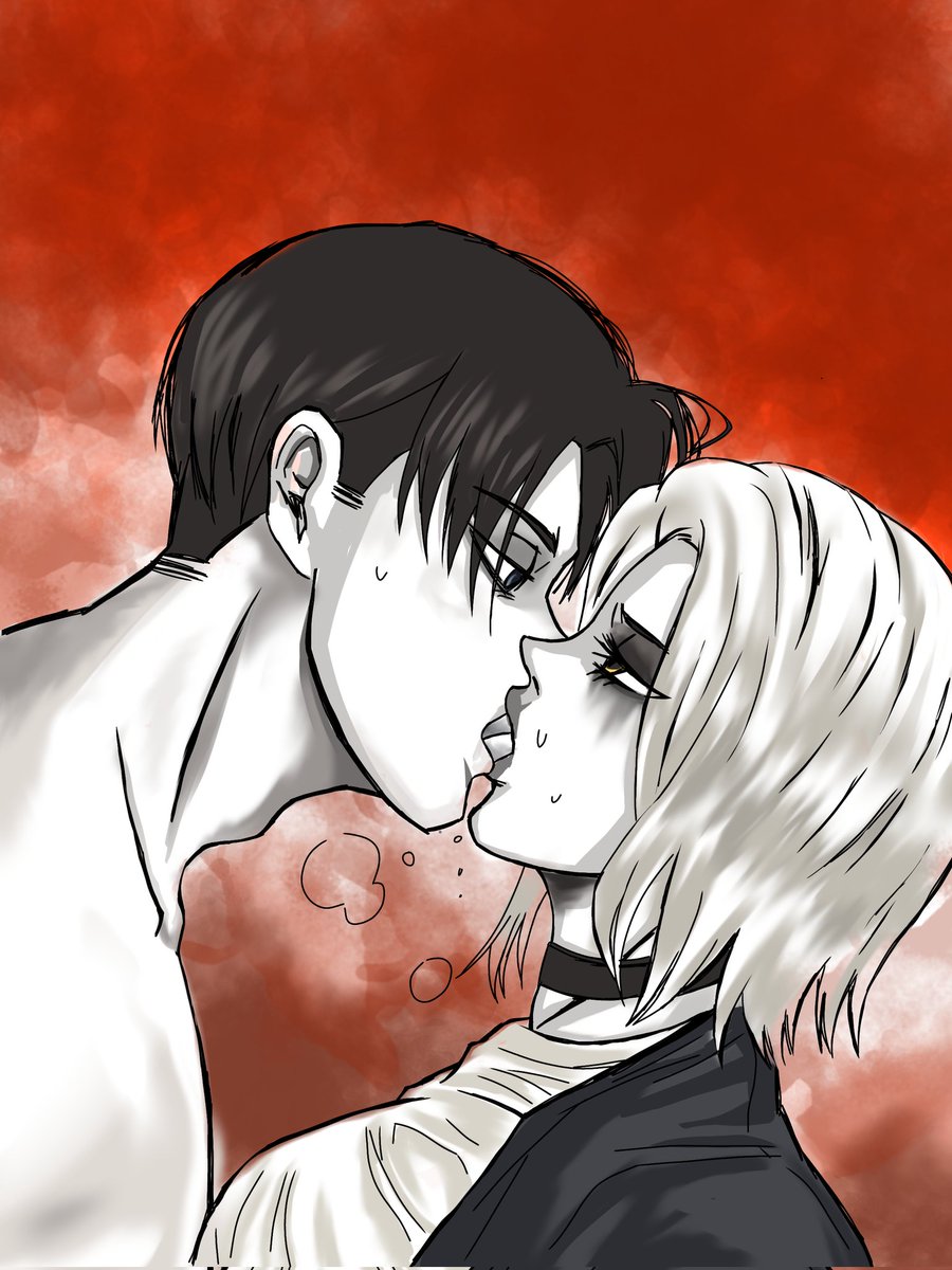 ㅤㅤ      ㅤ                       ⠀ ⠀ ⠀ ⠀ ⠀ ⠀ ⠀                                        ㅤ
             𝘴us besos ♡ 

#rivetra #aotfanart  🖤❤️