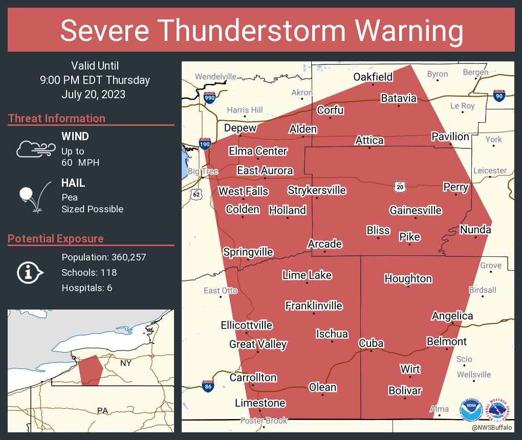 NWS Severe Tstorm on Twitter "Severe Thunderstorm Warning including