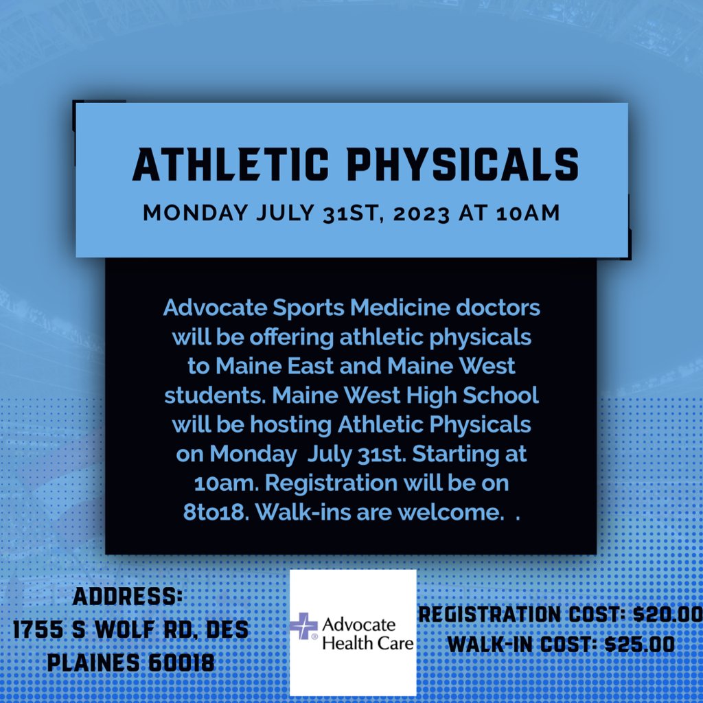 CoachBishop13's tweet photo. Great opportunity to get a physical before the start of the season!! Everyone needs an up to date physical in order to try out, use this opportunity to get it taken care of NOW!! #DemonNation https://t.co/qm5A7iHvFl