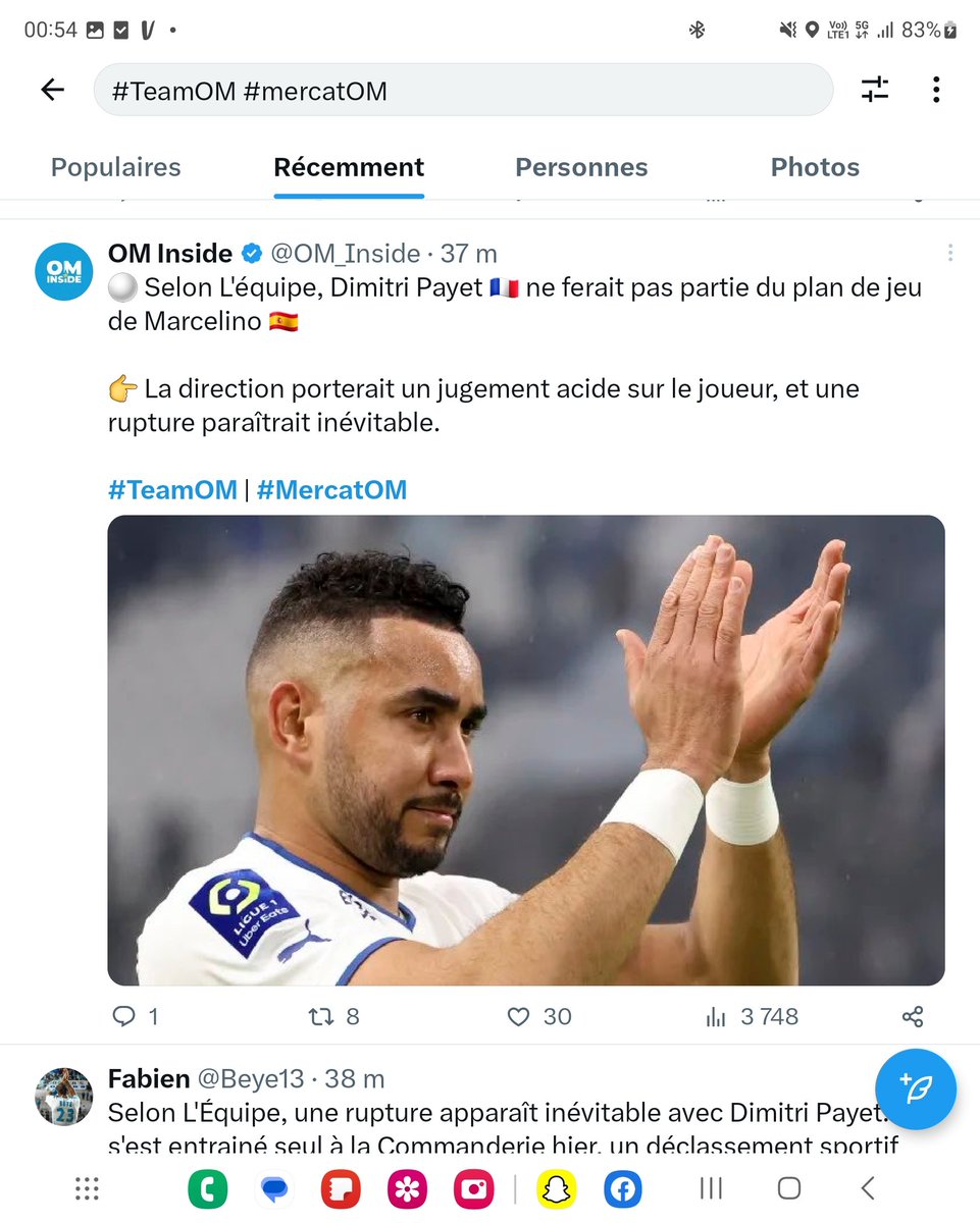 Jackscho's tweet photo. Qui regarde encore ce journal de guignol ? Arrêtez svp de partager leurs mer.e ! Merci #Teamom #MercatOM  @lequipe https://t.co/DfNd6YJBmJ