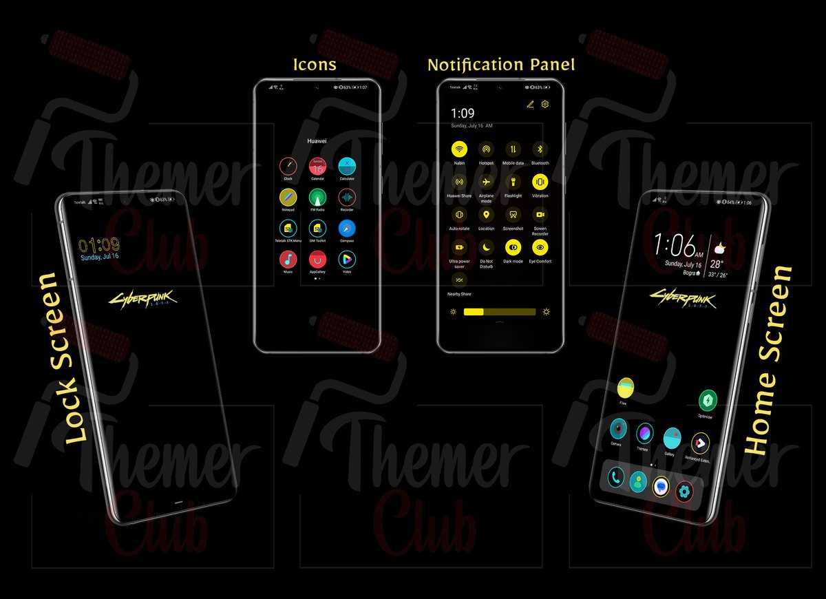 xgjnabin's tweet photo. 🔫🔫🔫 Announcement 🔫🔫🔫
Brand new "Cyberpunk 2077" theme for EMUI 11/10 and MagicUI 4/3 users is live now!

Theme Information:
Name: Cyberpunk 2077
Designer: The Illusionist 
Compatibility: EMUI 11/10 &amp; MagicUI 4/3
Version: 11.0.1

Let me know your feedback on Telegram! https://t.co/GZbyUEZlze