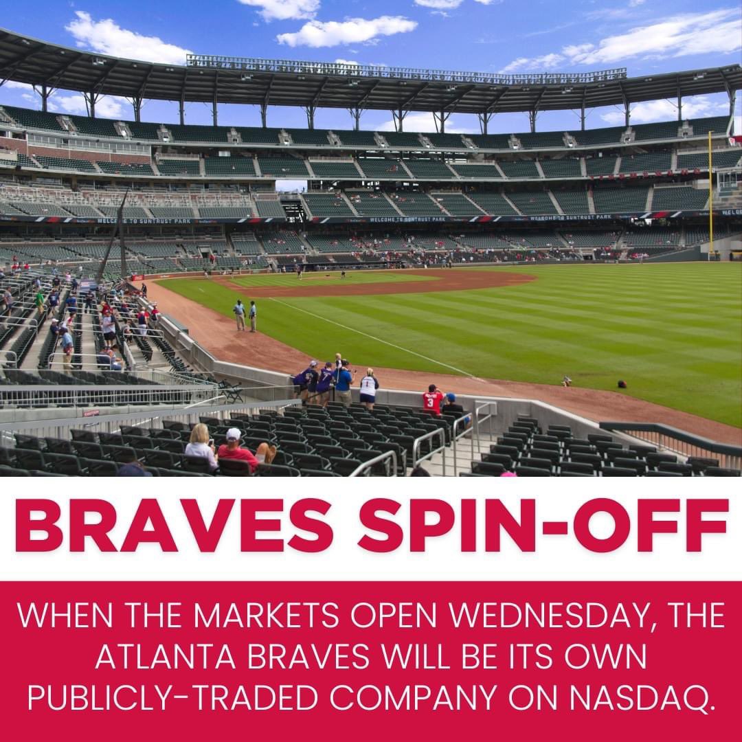 The Atlanta Braves are now a publicly-traded sports franchise.

#MLB #Braves #publiccompany #publiclytraded #franchise