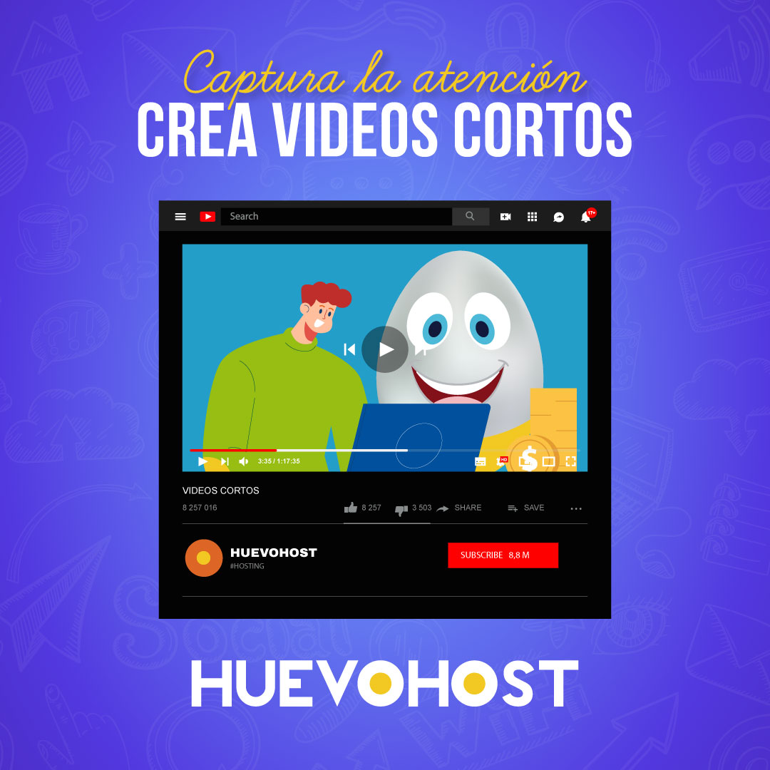 🎥🚀 ¡Captura la atención de tu audiencia en segundos con videos cortos para YouTube! 🚀🎥

¡No te pierdas esta oportunidad de destacar entre la multitud y hacer que tu contenido brille como nunca antes! 💫🌟

🔗 huevohost.com/planes/2023/07…

#HuevoHost #YouTube #web #webhosting