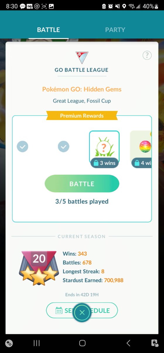 josephcup18's tweet photo. #8and0 
#pokemonGo #Fossilcup
#PokemonGORouteISASS #GOBattleLeague 
#Pvp #1500cp #GreatLeague https://t.co/txw774JVba