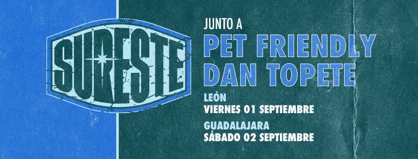 PetFriendlyBand's tweet photo. Rock shows con @suresteband y @dan_topete 🎸🐾

Preventas *YA* disponible en el link de nuestra bio 😵‍💫 https://t.co/IxqZgJCBV6