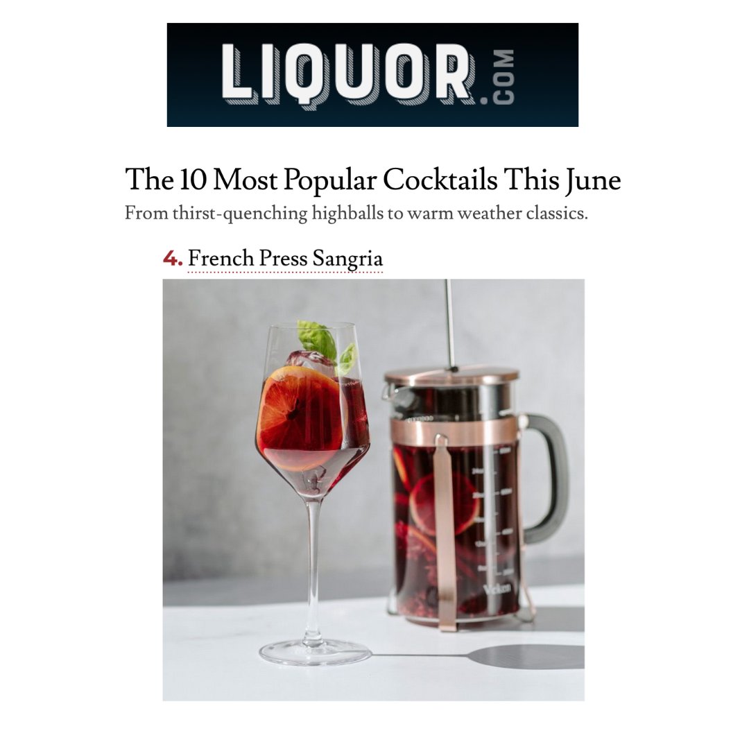 French Press Sangria Cocktail Recipe