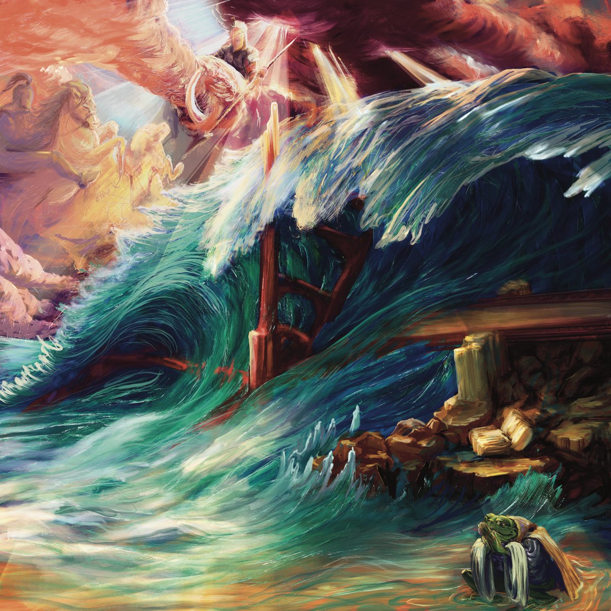 Seeing the WAX Pepes reminded me that this piece needed to be minted still! 

The drop starts on top of the hour. 🐸