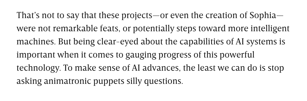 3 pic. Don’t Ask Dumb Robots If AI Will Destroy Humanity https://t.co/qdLcN9OlMo https://t.co/AlvPIKr9ve