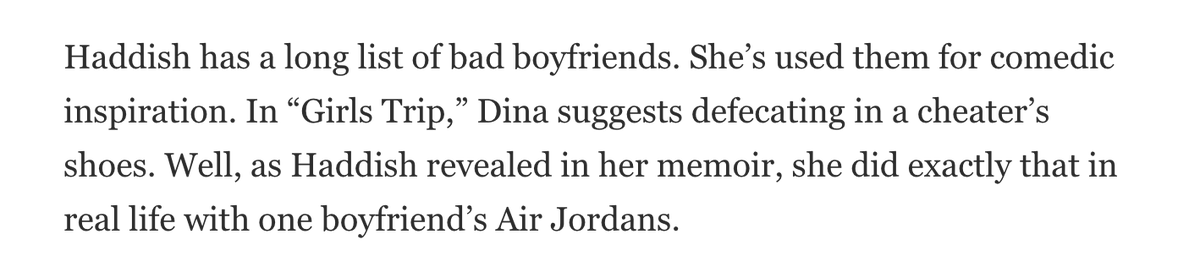 I started reading this story thinking Tiffany Haddish would be a really fun girlfriend and then it took an ominous turn. https://t.co/0GstI39qMG