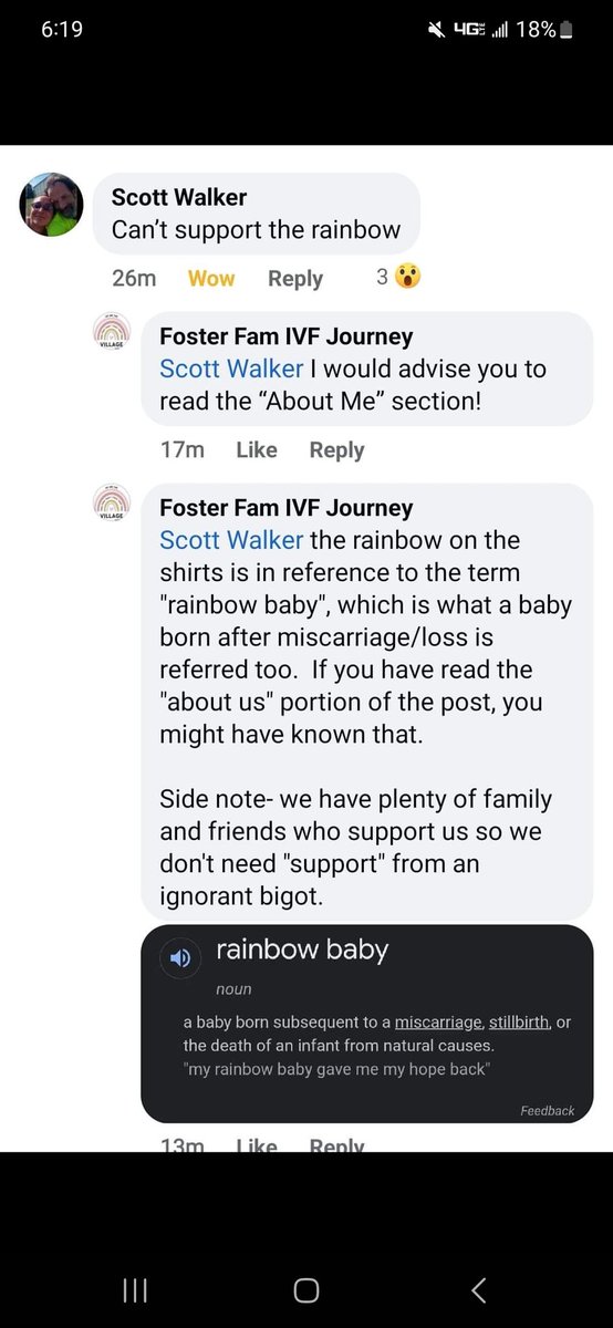 Let's raise some money for our #IVFFUND on behalf of this jerk.
If you send a venmo or cashapp (even just $1) to 
Fosterfamivfjourney put #dontbeascott in the comment.
I'm sure he would be happy to know he's raising money for a good cause! 
#ivf 
#wrongrainbowbutokay
#LGBTsupport
