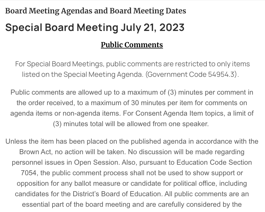 Special Board Meeting July 21, 2023
Read the agenda: simbli.eboardsolutions.com/SB_Meetings/Vi…

#ValleyCenterPaumaUnified #VCPUSD #ValleyCenter #Pauma #PaumaValley #ValleyCenterSchools #PaumaValleySchools #SanDiegoCountySchools #California #CaliforniaSchools