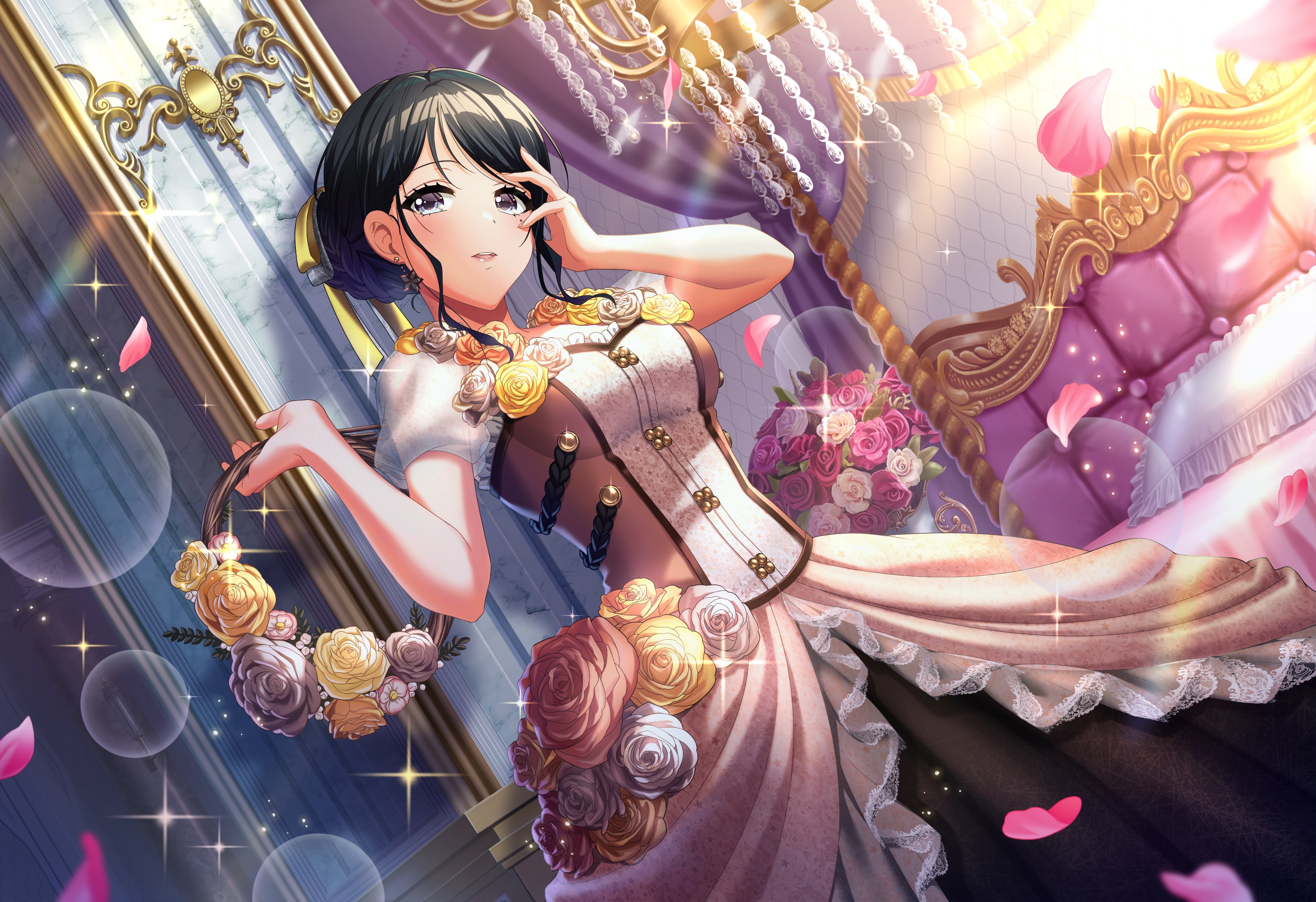 額装イラスト「陽ひらく彼女たちの小夜曲」(オーロラ加工) ブルーアーカイブ 額装イラスト 陽ひらく彼女たちの小夜曲