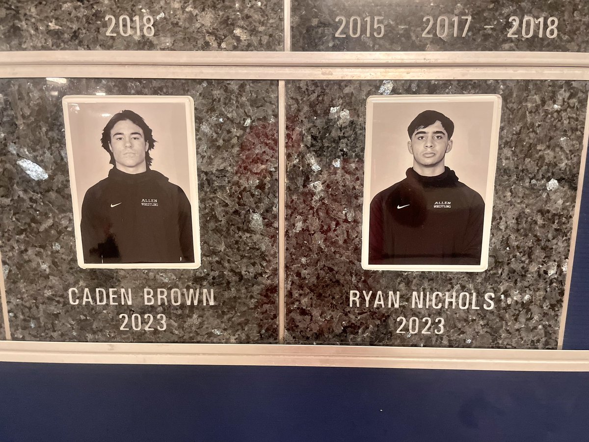Two more #Champion tiles added to the #StateChampions wall #AllenEagles #AlwaysImproving