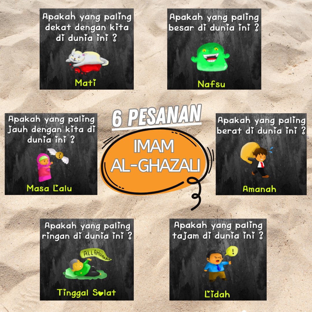 SPAMalaysia_gov's tweet photo. SALAM JUMAAT
Ini antara pesanan yang diberikan oleh Imam Al-Ghazali. Semoga kita dapat mengambil ilmu darinya.
Sumber kredit: iPRODUKSI
#SuruhanjayaPerkhidmatanAwamMalaysia
#MalaysiaMadani
#carikerja
#SPA9
#everyonecanapply https://t.co/QIpZ3aJsLM