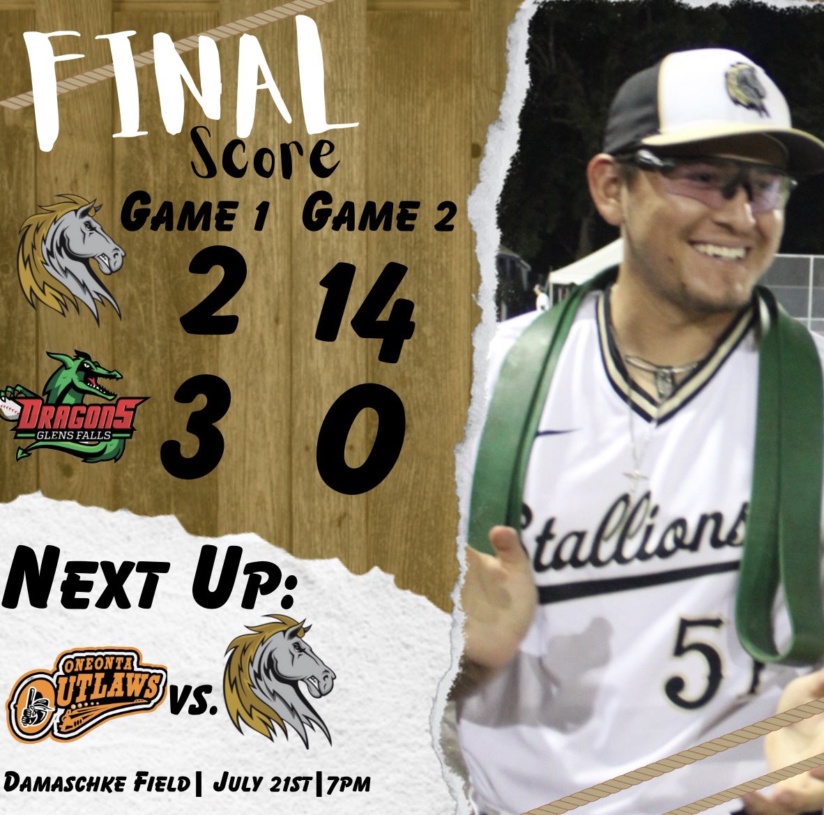 That’s a Stallion win for game 2!