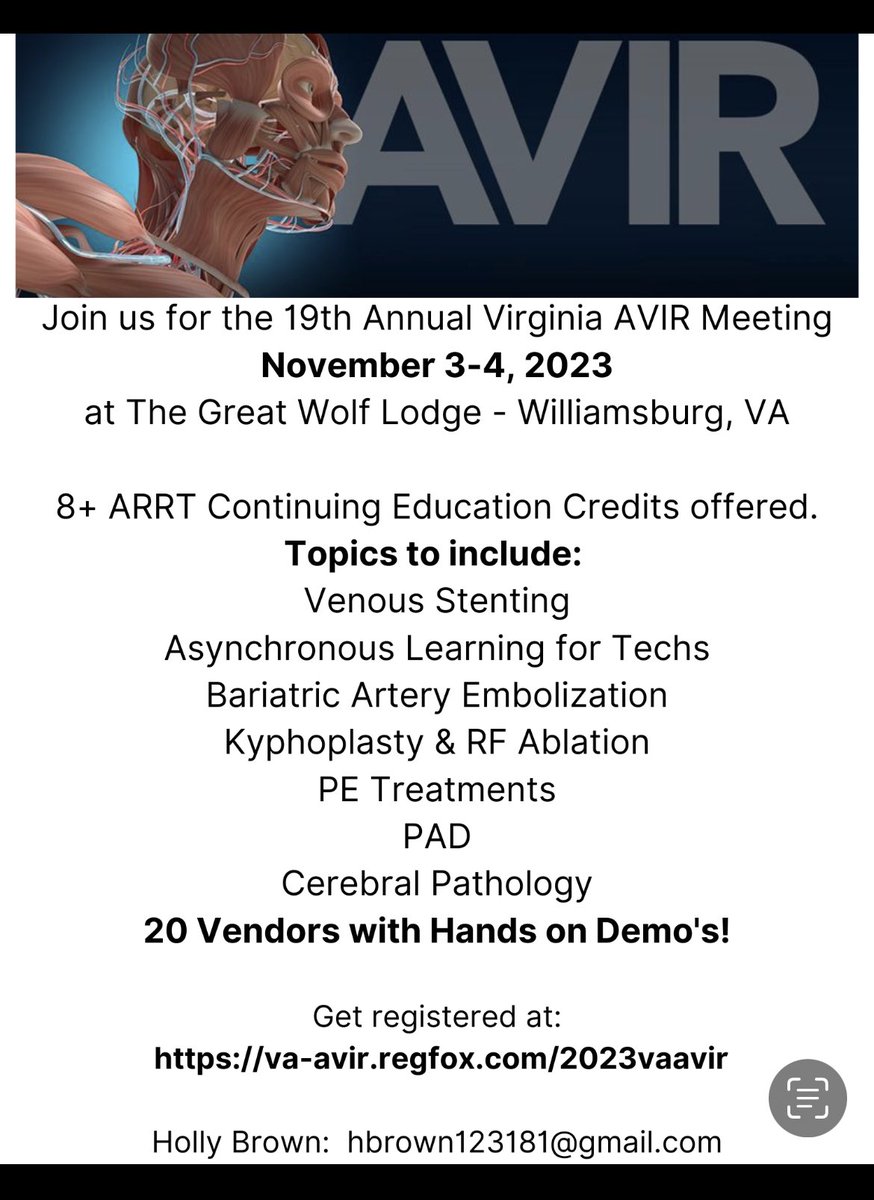 Hannah Smith (@hanasmithvir) on Twitter photo VIRGINIA AVIR CHAPTER MEETING:
Registration is now open! Discounts available! Don’t miss out!
va-avir.regfox.com/2023vaavir
<a href="/MikeKelly_CVIR/">Mike Kelly</a> @forbes_diane <a href="/DanaBKanfoush/">Dana B. Kanfoush</a> <a href="/AVIRnews/">AVIR</a> <a href="/VaAvir/">VA AVIR</a> <a href="/_backtable/">BackTable Vascular and Interventional</a> VIRGINIA AVIR CHAPTER MEETING:
Registration is now open! Discounts available! Don’t miss out!
va-avir.regfox.com/2023vaavir
<a href="/MikeKelly_CVIR/">Mike Kelly</a> @forbes_diane <a href="/DanaBKanfoush/">Dana B. Kanfoush</a> <a href="/AVIRnews/">AVIR</a> <a href="/VaAvir/">VA AVIR</a> <a href="/_backtable/">BackTable Vascular and Interventional</a>