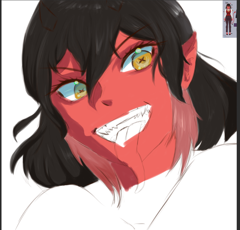 Yaezuo's tweet image. sorry for ending stream so abruptly!!
there's a storm coming in and my wifi might die soon. But here's the progress I made today on @Oriza_VT 's Icon!! 
#WIP #StreamEnd