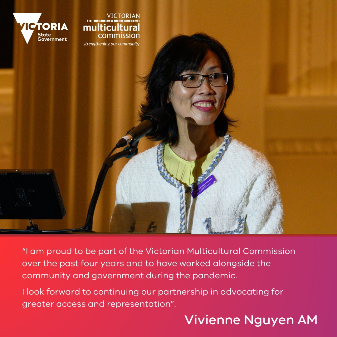📣 Exciting News! 🎉

Vivienne Nguyen AM has been reappointed as Chairperson of @multiculturevic 

Viv, a proud Vietnamese-Australian leader with over 25 years of experience, brings her business knowledge and expertise to advance Victoria’s proud diversity. Congratulations Viv.