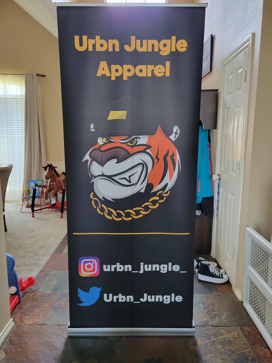 We Ready 4 Pop Up Shop Events! What do you guys think about the banner?! #URBNJUNGLE #ELEMENTOFSURPRISE