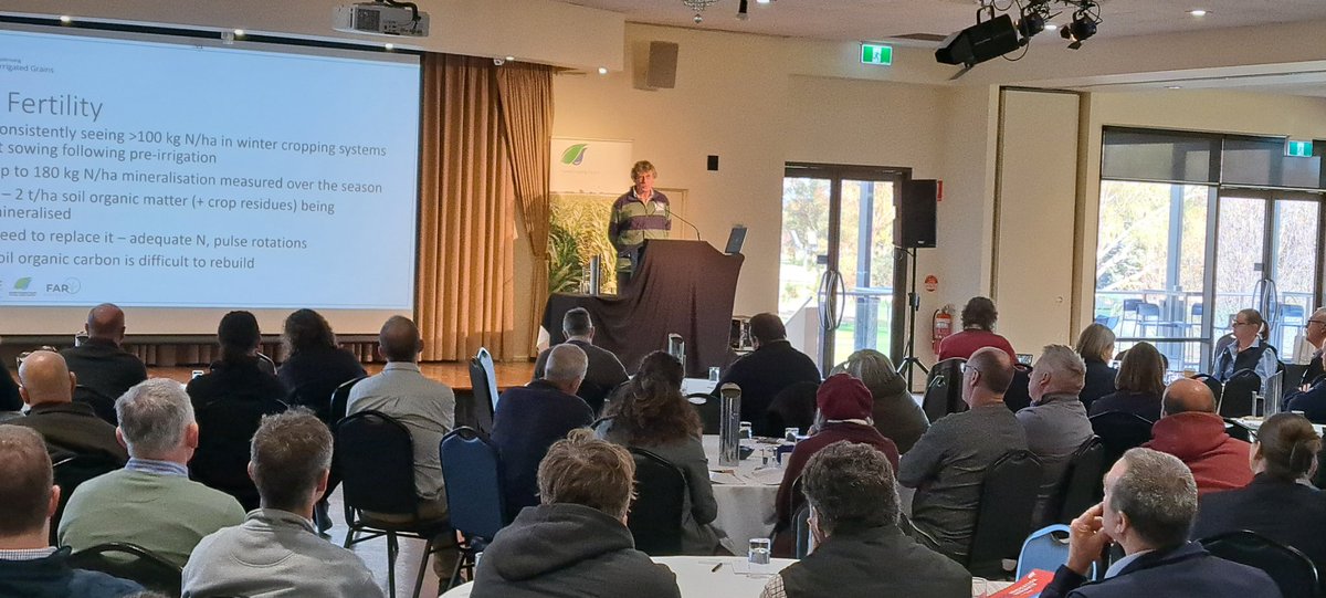 Damian Jones, Trials Mngr takes a crowded room through the key learnings from our irrigation research programs. Breaking down the data at the #IrrigationInsights confs
@MurrayDairy @ricegrowers @CottonInfoAust @GBCMA @GrainGrowersLtd
#FutureDroughtFund #SNSWInnovationHub