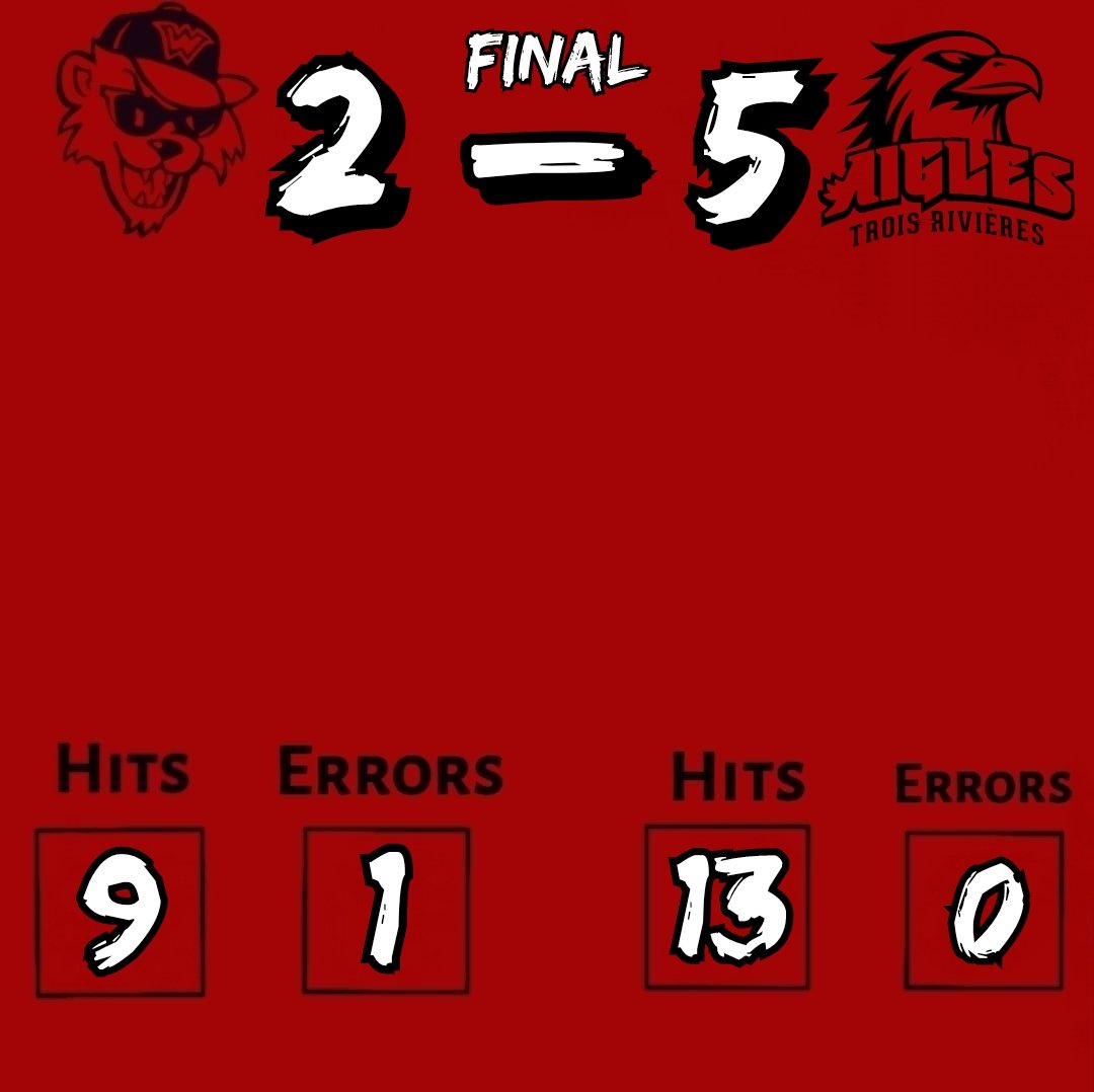 Final from Washington 

@WashWildThings vs Trois-Rivières Aigles 

#wemakeforeverfans #wildthings #wildthingsanalyzed #troisrivieresaigles #frontierleague #baseball