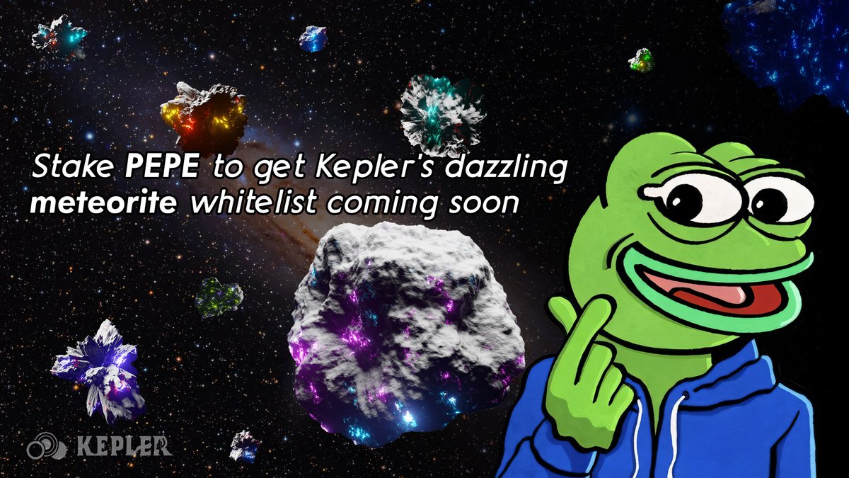 🐸The function of stake #PEPE to obtain the allowlist will come soon, and obtaining the whitelist is a necessary condition for Mint Meteorite.

🐸👩‍❤️‍👨🐸#PEPE <a href="/pepecoineth/">Pepe</a> is also about to be a big part of the <a href="/KeplerHomes/">KeplerHomes</a> game.

🐸Get allowlist

👉allowlist.kepler.homes