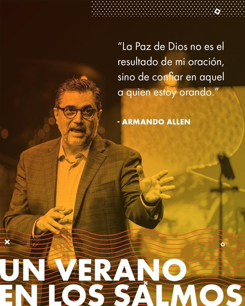 ArmandoAllen10's tweet photo. “La Paz de Dios no es el resultado de mi oración, sino de confiar en aquel a quien estoy orando.”
- Armando Allen

Serie: Un Verano En Los Salmos https://t.co/hO8nhvHuWT