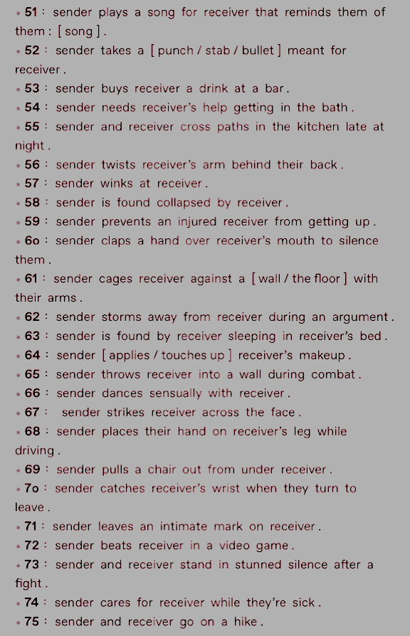 lostlovesick's tweet photo. random  starter  prompt  !  ♡
⠀⠀⠀⠀⠀⠀⠀⠀⠀⠀⠀⠀⠀⠀⠀⠀⠀⠀⠀⠀⠀⠀
send  ʻ  +reverse  ʼ  to  reverse  the  prompts.  either  one  of  us  be  the  sender  and  the  other  will  be  the  receiver. https://t.co/7jpMNoD6LI