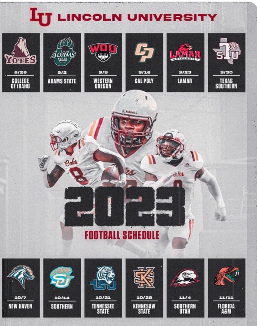 _kee1in's tweet photo. 🙏🏼 Blessed to receive an offer from #lincolnuniversity 🔴🟡 @oaksfb @GeorgiaKnights1 @CoachK_72 @CoachRandolph4 https://t.co/SdYnVlYj18