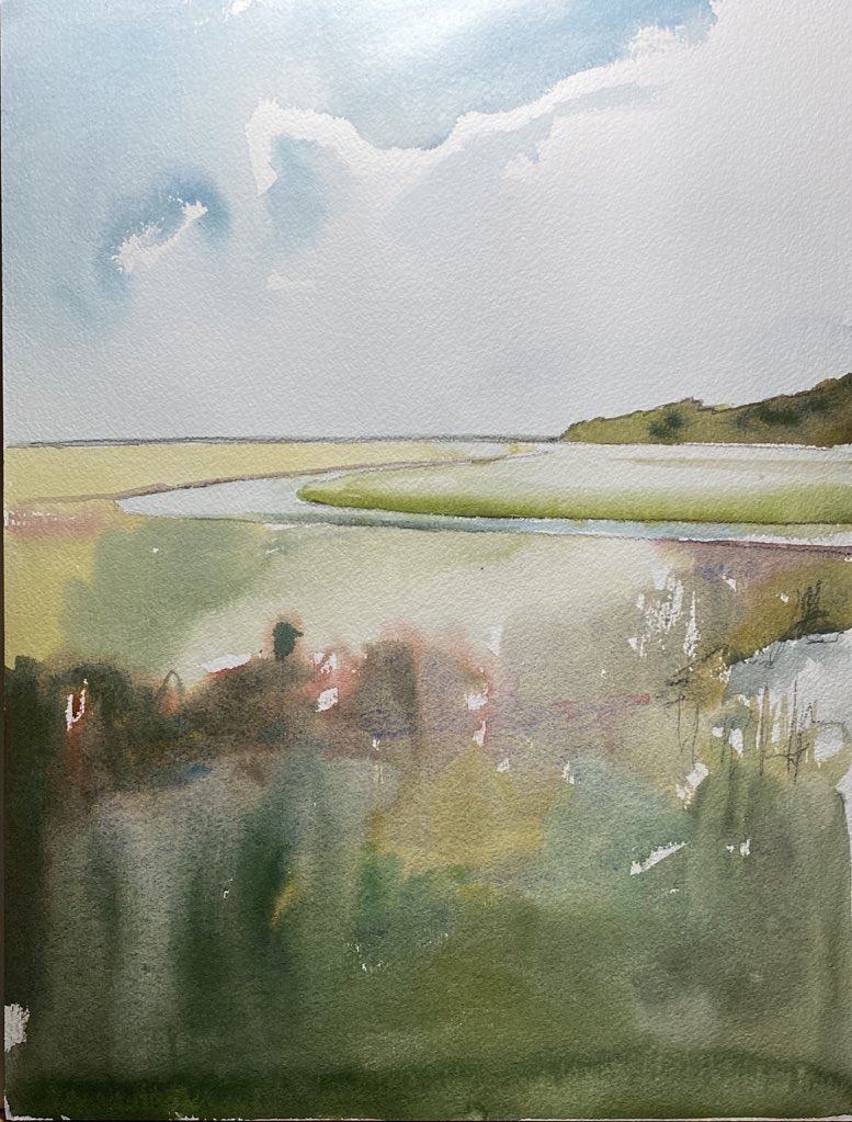 mentnelson's tweet photo. My newest marsh painting 

Watercolor
12”x16” https://t.co/NoIkZUeHCL