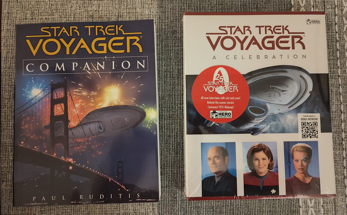 JT_Kirk55's tweet photo. Time to see which book is THE definitive Star Trek Voyager companion!
#735Club #OnlyRealTrek #SNST https://t.co/hwMiTI3pld