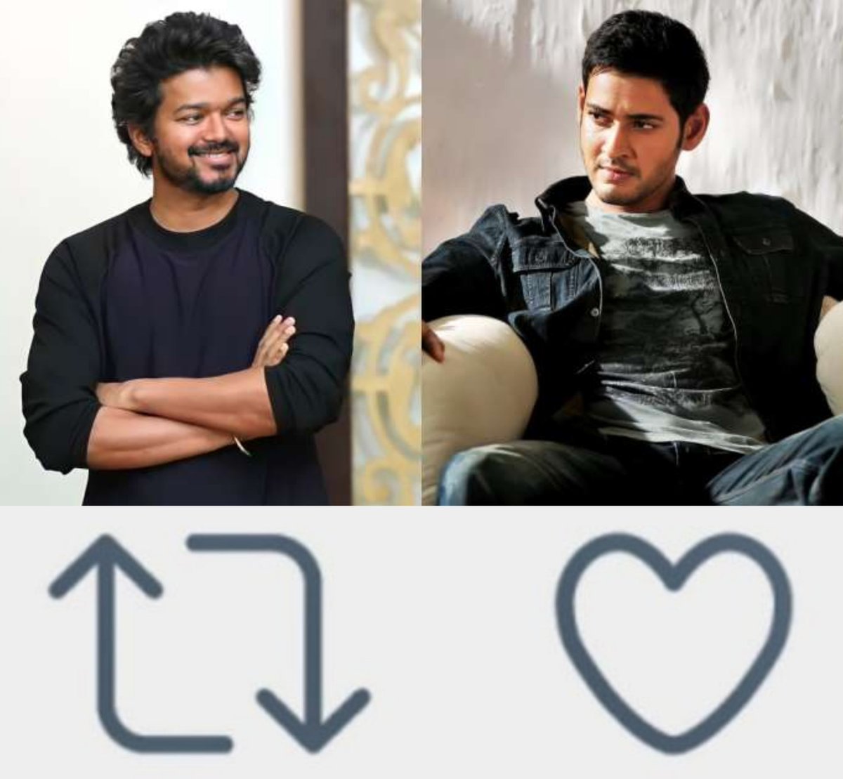 TOlMovies's tweet photo. Who's King Of Screen Presence ?

        🔁#Vijay                  ❤️#MaheshBabu https://t.co/iloApCnNlj