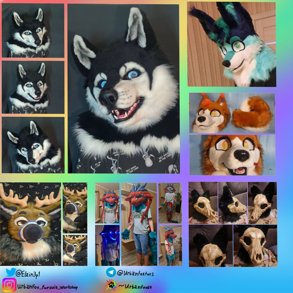 Elain3p1's tweet photo. Last summer fursuit slot
I make semi-realistic, cartoon, kemono, skulls, basics, movable ears, movable eyes, any type of lighting. paws, hooves, tails,
patches, stickers
#fursuit #fursuitmaker #fursuiting #fursuitcommissions #fursuithead #furry #furryfandom #furries #fursuiter https://t.co/HlsRVYzaAu
