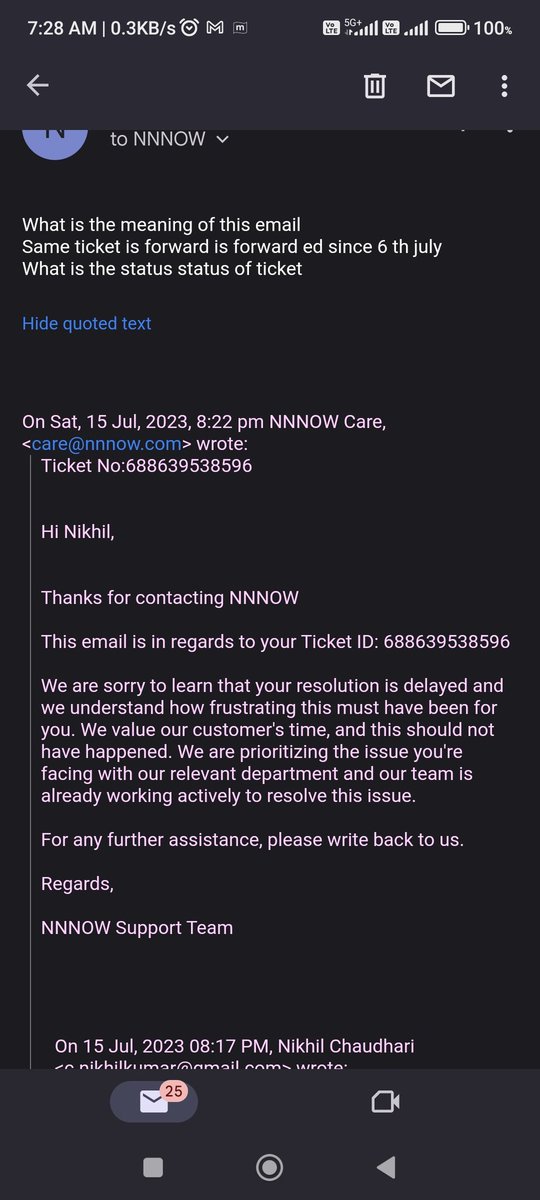 NikhilCscm's tweet photo. @heynnnow  frustrated customer care executive miss khusboo Amazon and myntra are much better best https://t.co/8iMBxHCKu4