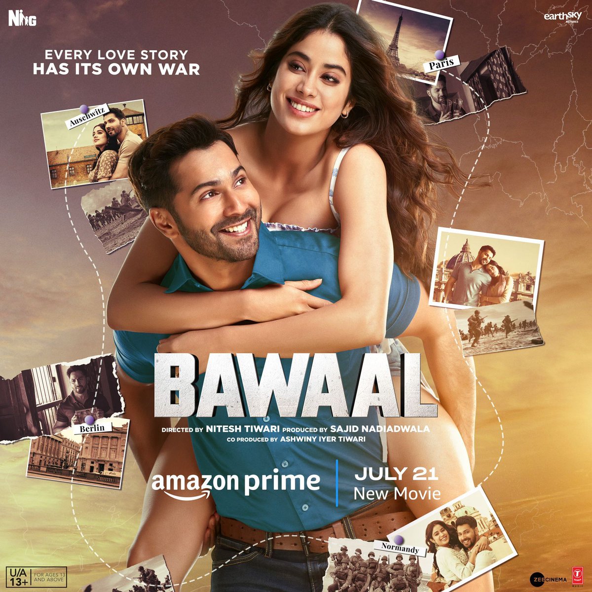 #Bawaal cements the position of #JahnviKapoor as an actress who can act & not just a pretty face. She looks confident in all the scenes & it feels like she is living the role. #VarunDhawan has displayed all his possible range. #BawaalOnPrime isn't a reincarnation drama.