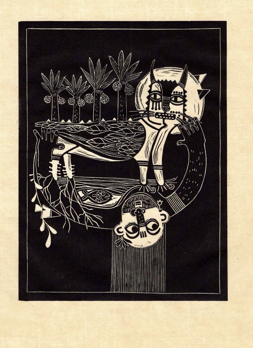 SA_illustration's tweet photo. الوحش .. التحول  Metamorphosis 
#illustration
#linocut #prints #printmaking #japanesepaper #Blak_Ink https://t.co/J9fix8EEFN