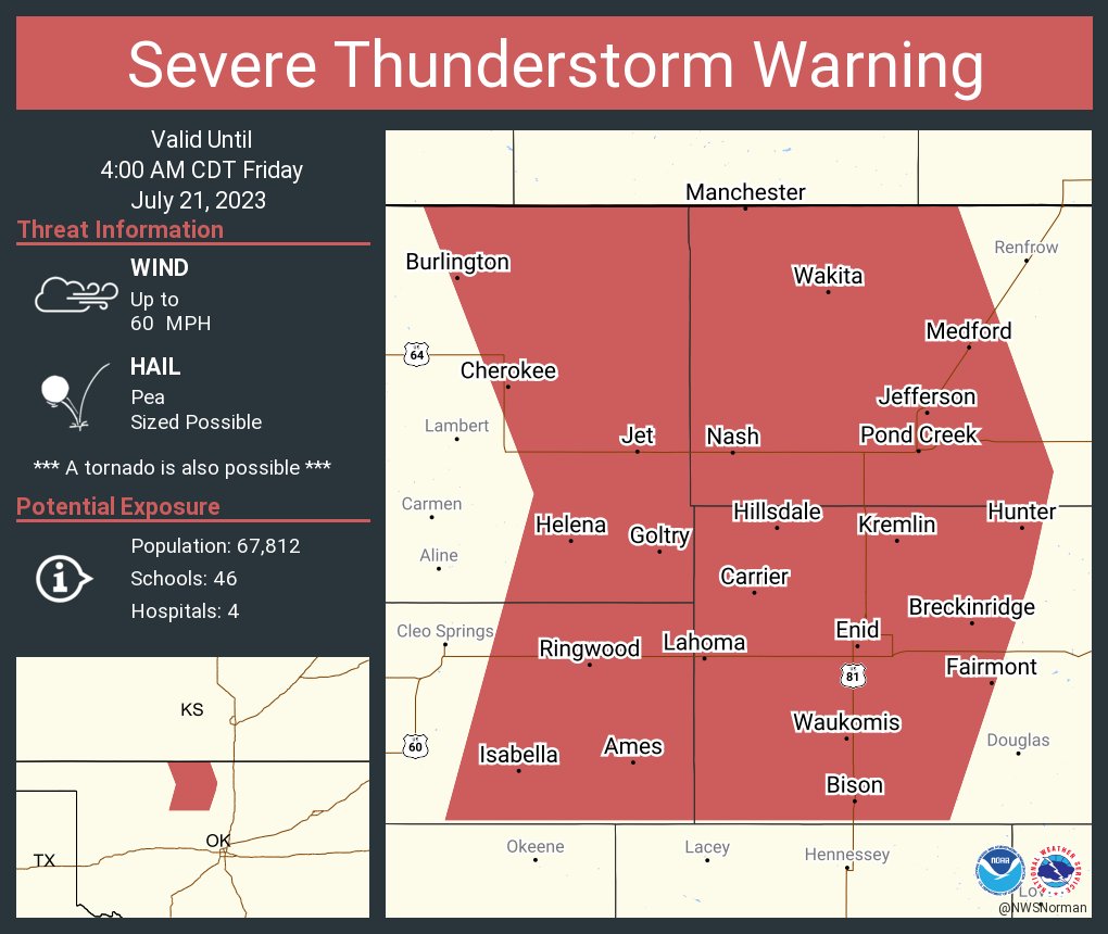NWS Severe Tstorm on Twitter "Severe Thunderstorm Warning including