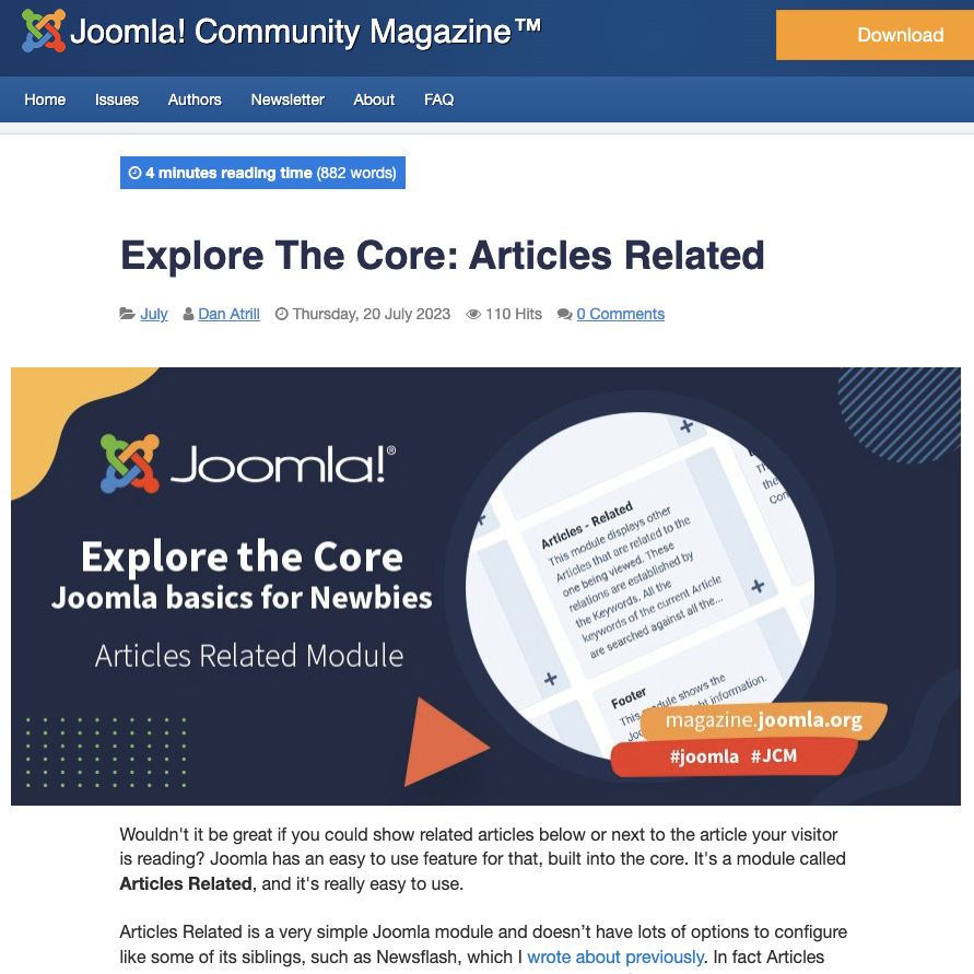 My 5th Joomla Community Magazine article is out now. #jcm #joomla #writing 

magazine.joomla.org/all-issues/jul…