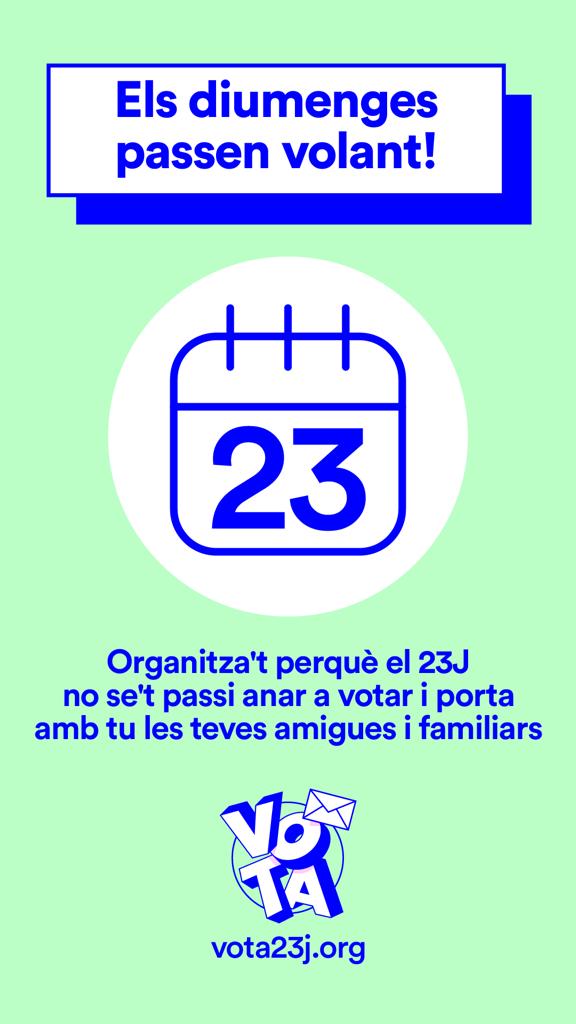 mhvalero's tweet photo. Queda molt poquet per les #Eleccions23J i la classe treballadora hem de posar seny a les urnes, ens hi juguem molt, per això https://t.co/0nwPX2F2ie VOTA VOTA VOTA https://t.co/n7rHo6sjxq