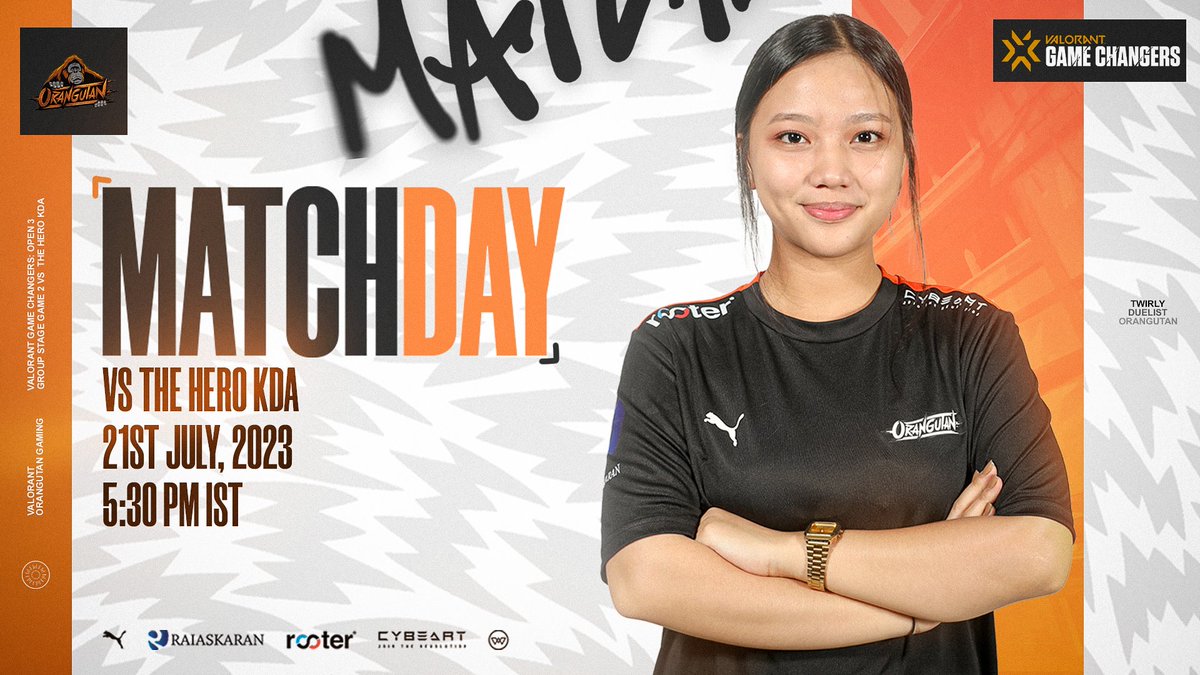 orangutan_gg's tweet image. We face The Hero KDA in our second matchup of VCT Game Changers Open 3

We got this, make sure to support the girls 🦧🧡

#VCTGameChangers #Open3