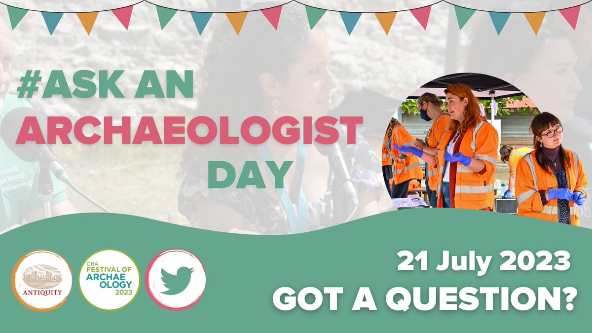 Today's the day: it's #AskAnArchaeologistDay, sponsored by @AntiquityJ! 
🤔Got a query for an archaeologist? Use #AskAnArchaeologist and an archaeologist will respond! 
🙋‍♀️Head over to @AskAnArchDay to check out some of the questions and answers!