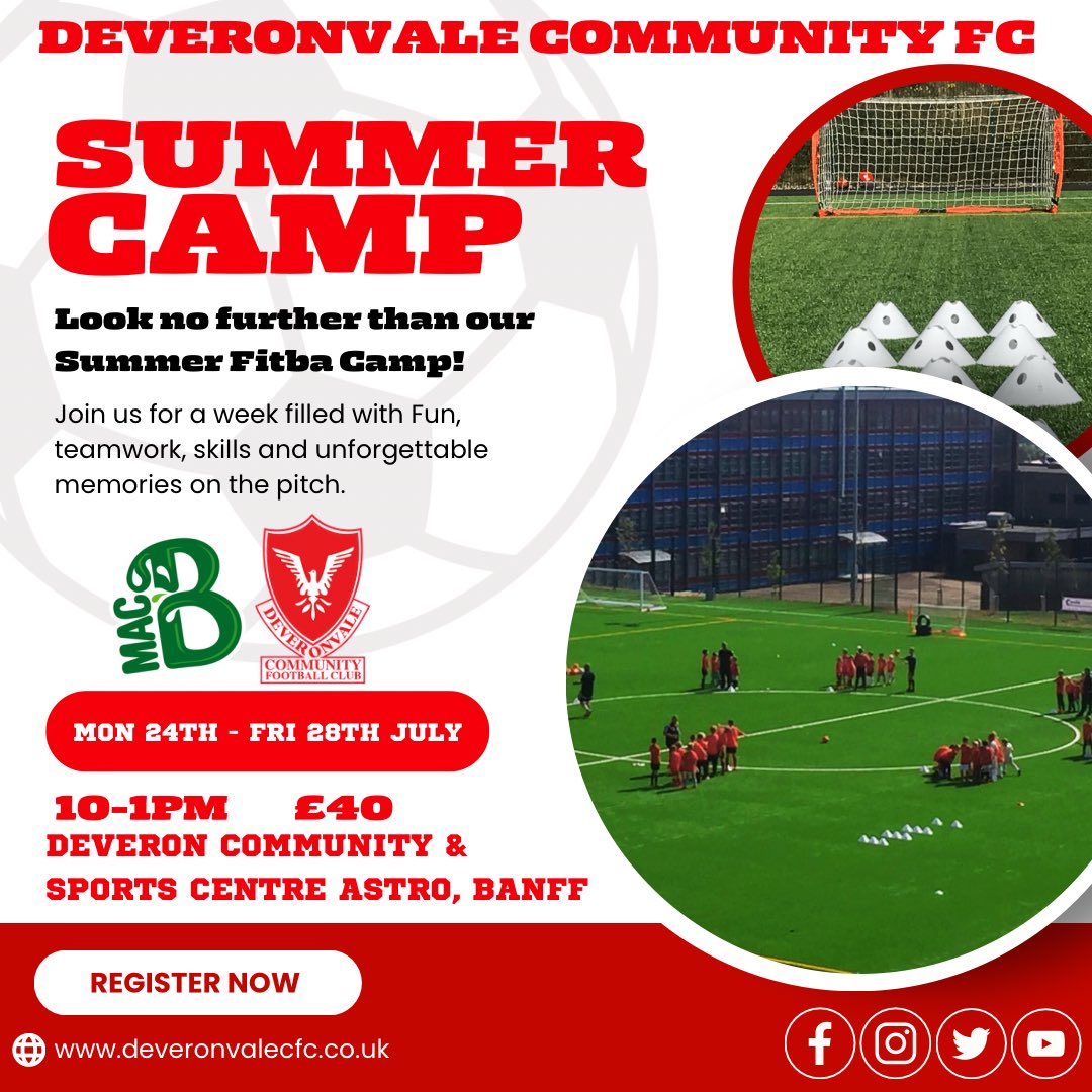 ⚽️LIMITED SPACES⚽️
5 days of football, 3 hours a day. 
STARTS MONDAY 24TH - SIGN UP TODAY! 
myclub-hub.com/organisations/…

#valecommunity #SummerCamp2023