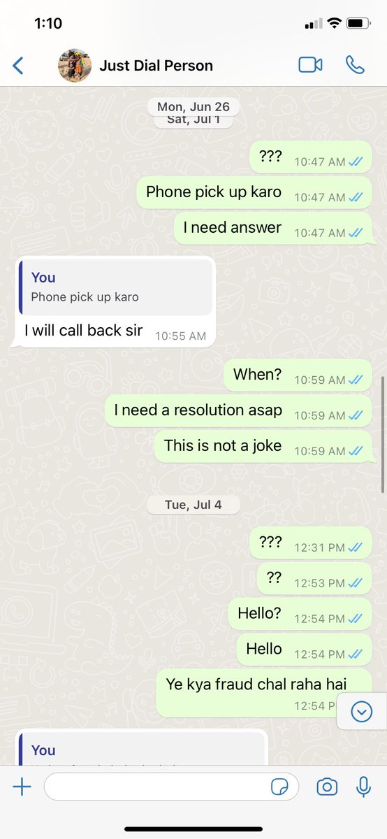 Is it just me or <a href="/jd_justdial/">Justdial</a> is doing fraud to other business owners in India. The sales associate took the money, started not responding, have reached out to the company over a month ago without any response! Am I alone or is the fraud in grand scale?