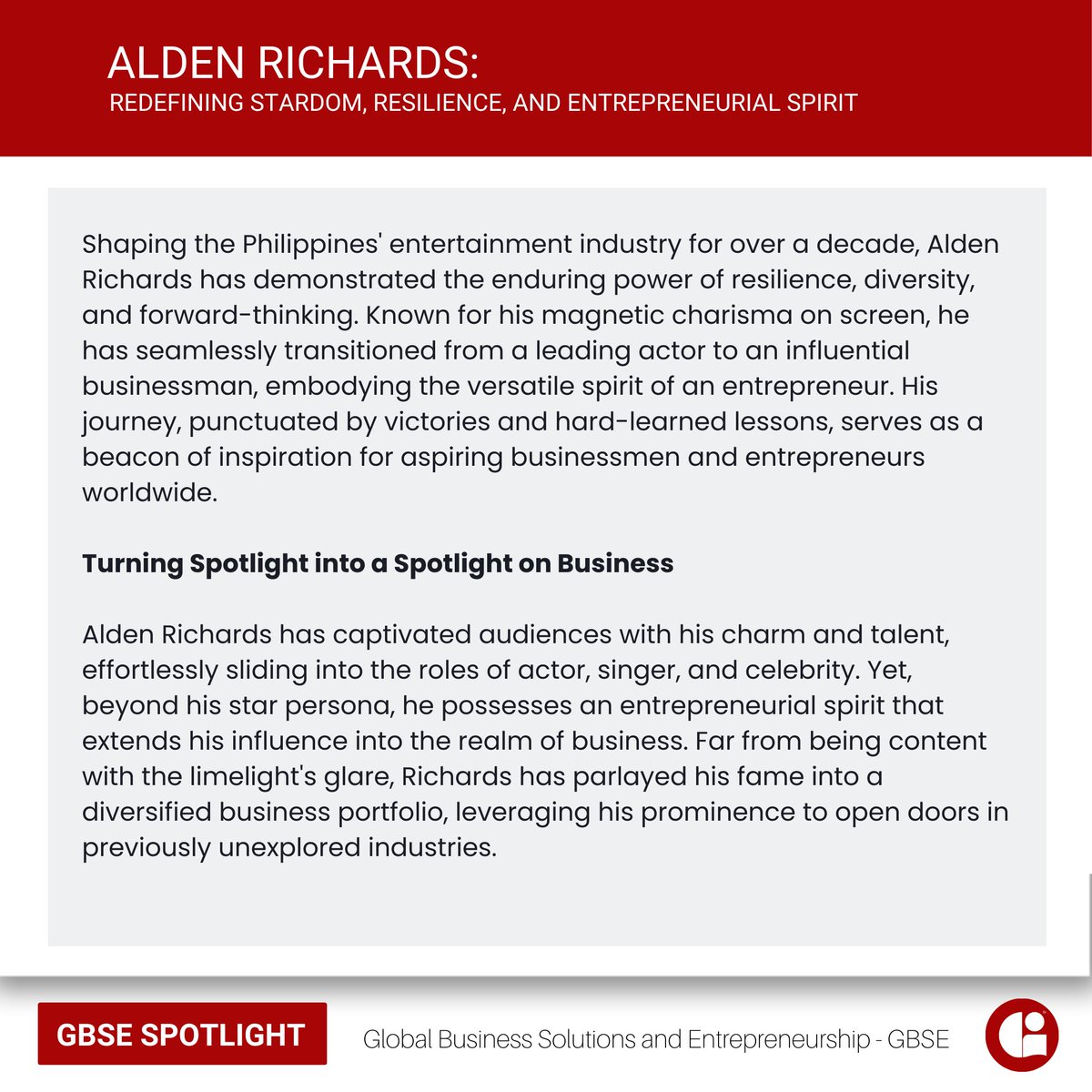 Resilience.
Diversity.
Forward-thinking.
Spotlight on him to SPOTLIGHT on BUSINESS.

ALDEN has not just proven his capabilities in acting (which is his first love), but he has also shown his GREAT mindset and outlook towards BUSINESS.

@aldenrichards02  @myriad_corp… https://t.co/64bRMJgoTH https://t.co/szPWJB3Rkj