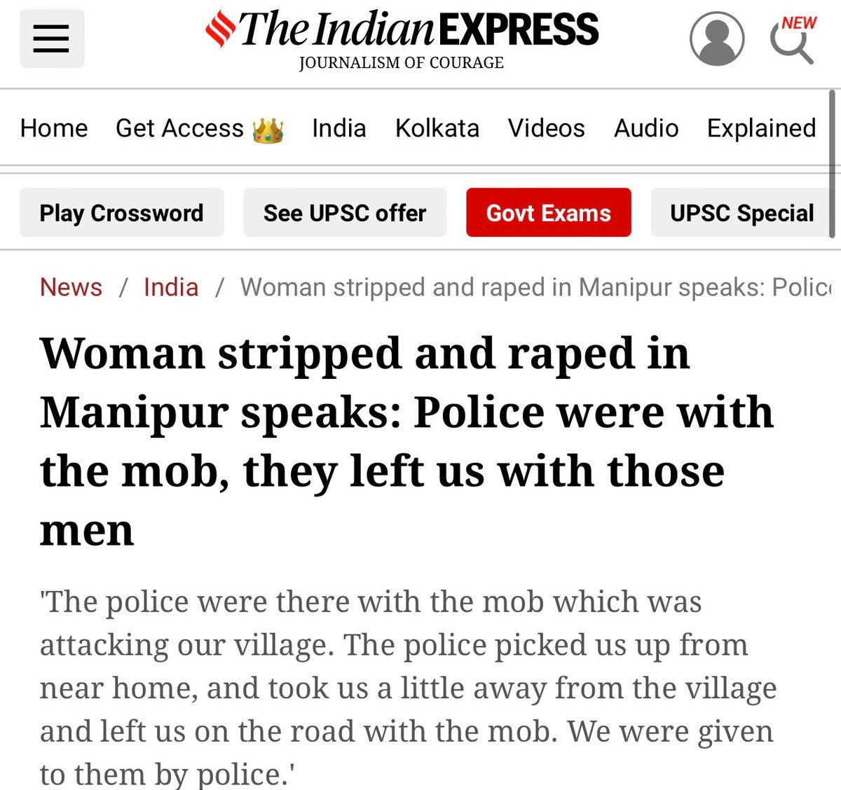 Manipur police handed over Kuki women to mob. And we expect this state government &amp; this police force to restore law &amp; order in the state?
How long before this shameless CM resigns?
How long before MaunGuru &amp; BJP stop brazening it out?