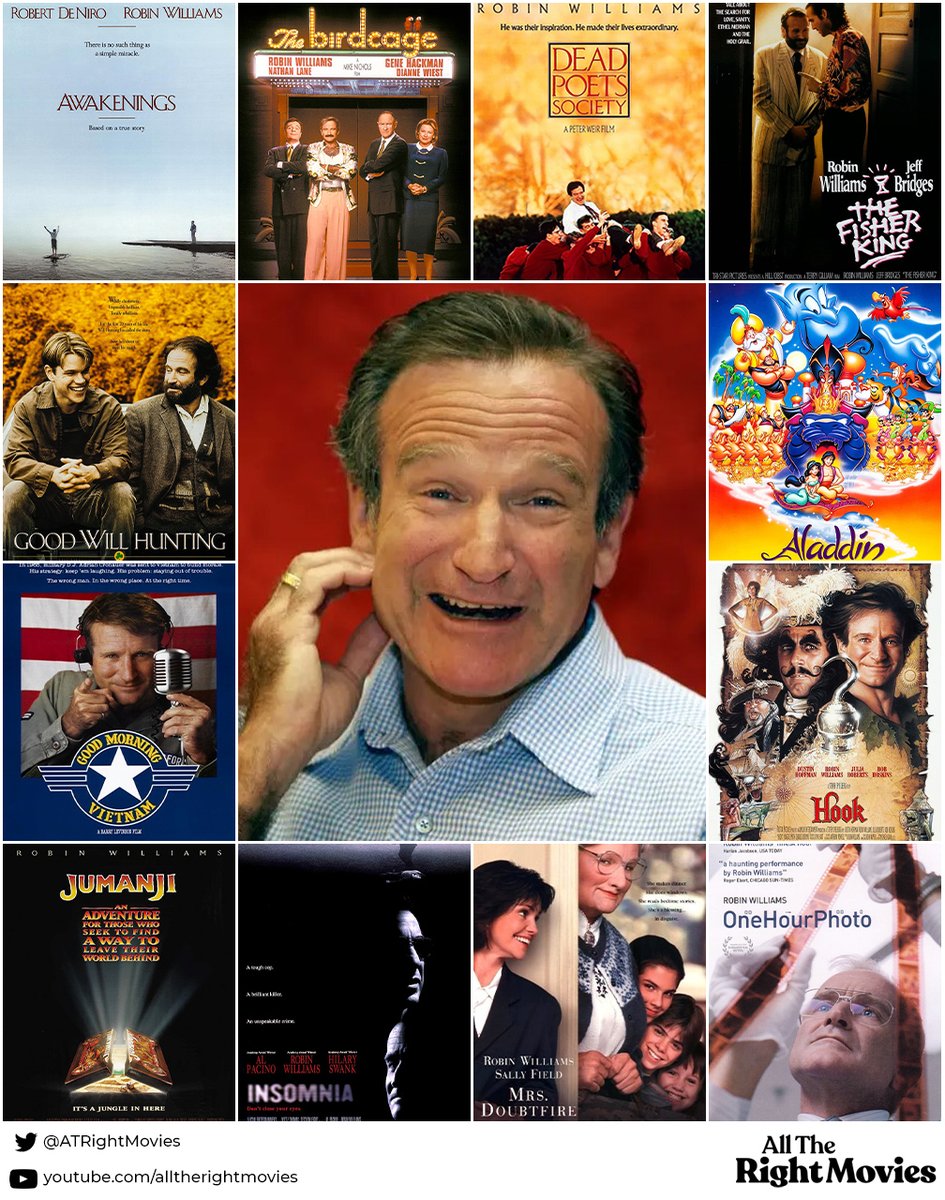ATRightMovies's tweet photo. Today would have been the 72nd birthday of ROBIN WILLIAMS. 

One of Hollywood's most beloved comedy performers and a huge loss, which is your favourite of his? https://t.co/44cIMKCddX