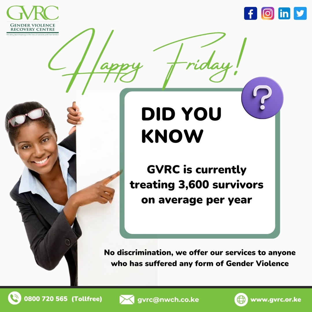 Happy Friday!

As we embrace the weekend, let's also celebrate the strength and courage of these survivors and the incredible work being done by GVRC. 

Together, we can create a world of healing and support! 

#HappyFriday #GVRC #MissionOfHope #SurvivorSupport #WeekendVibes