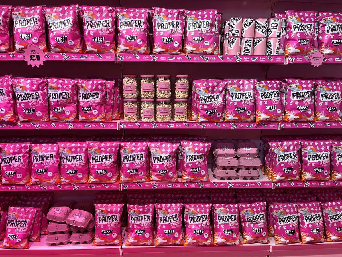 After work pit stop yesterday. So cute! I need all the things to not end please. #Barbiethemovie  <a href="/PROPERCORN/">PROPER</a>