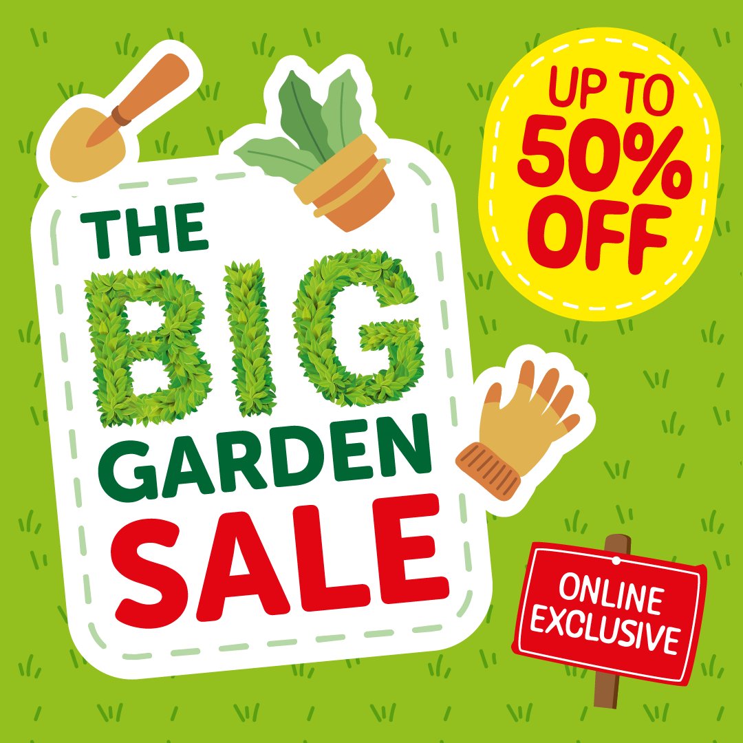 EVERYTHING MUST GO! 🌱 The BIG GARDEN SALE is now live!*

It’s time to refresh your outdoor space with savings of up to 50% OFF! 🌿 But hurry, stock won’t be around for long >>> bit.ly/3NPLEAg

*Subject to availability. ONLY available online.